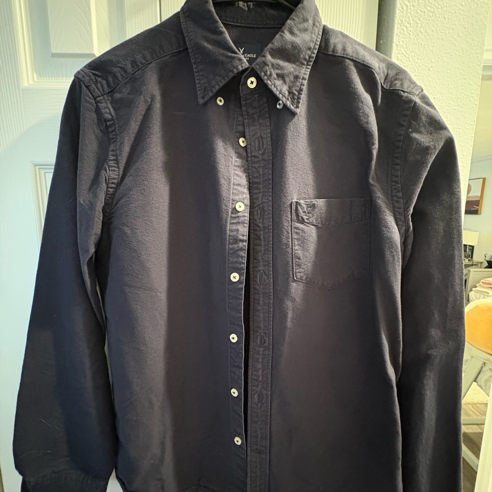 [3 for $20] American Eagle Outfitters Navy Classic Oxford Fit Shirt